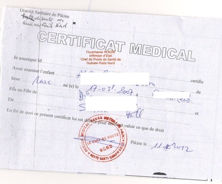 certificat médical